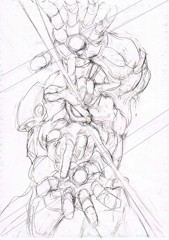 スパイダーマン＆アイアンマンが豪華共闘！村田雄介が新たに描き下ろすB3ポスターのラフスケッチ完成