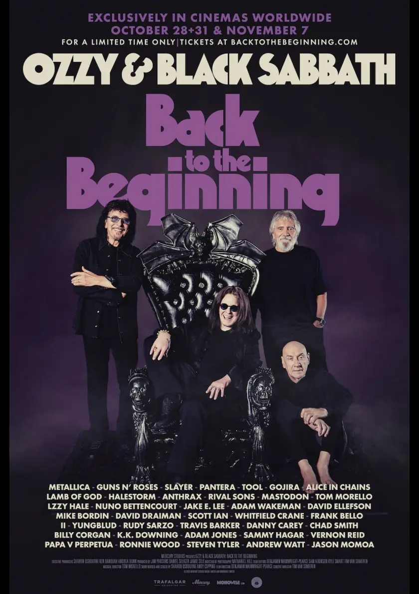 Ozzy & Black Sabbath ライヴ・フィルム『Back to the Beginning 』 ポスター